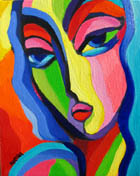 art deco woman original painting