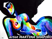 Blue Nude on Black painting abstract contemporary nudes