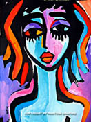purple girl original painting
