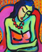 sleeping girl original painting kunst malerei
