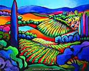 Vineyard Expression original abstract painting artist Martina Shapiro