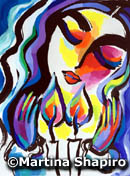 Woman Blessing Candles Jewish Shabbat painting
